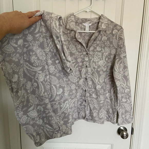 NWOT | Adonna Sleepwear women’s fleece patterned pajama matching set — medium - Picture 1 of 8